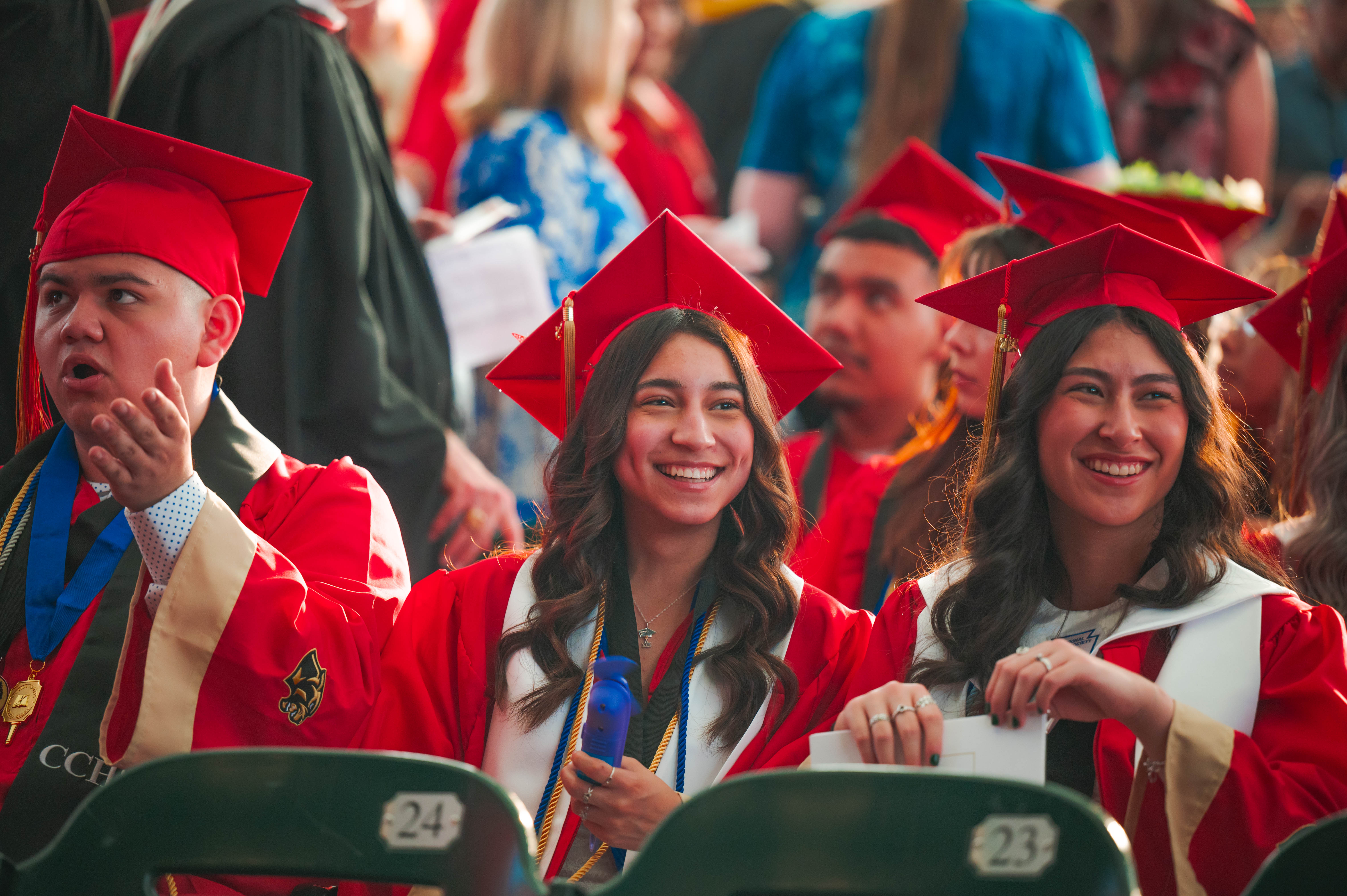 Graduates preparing to walk the stage