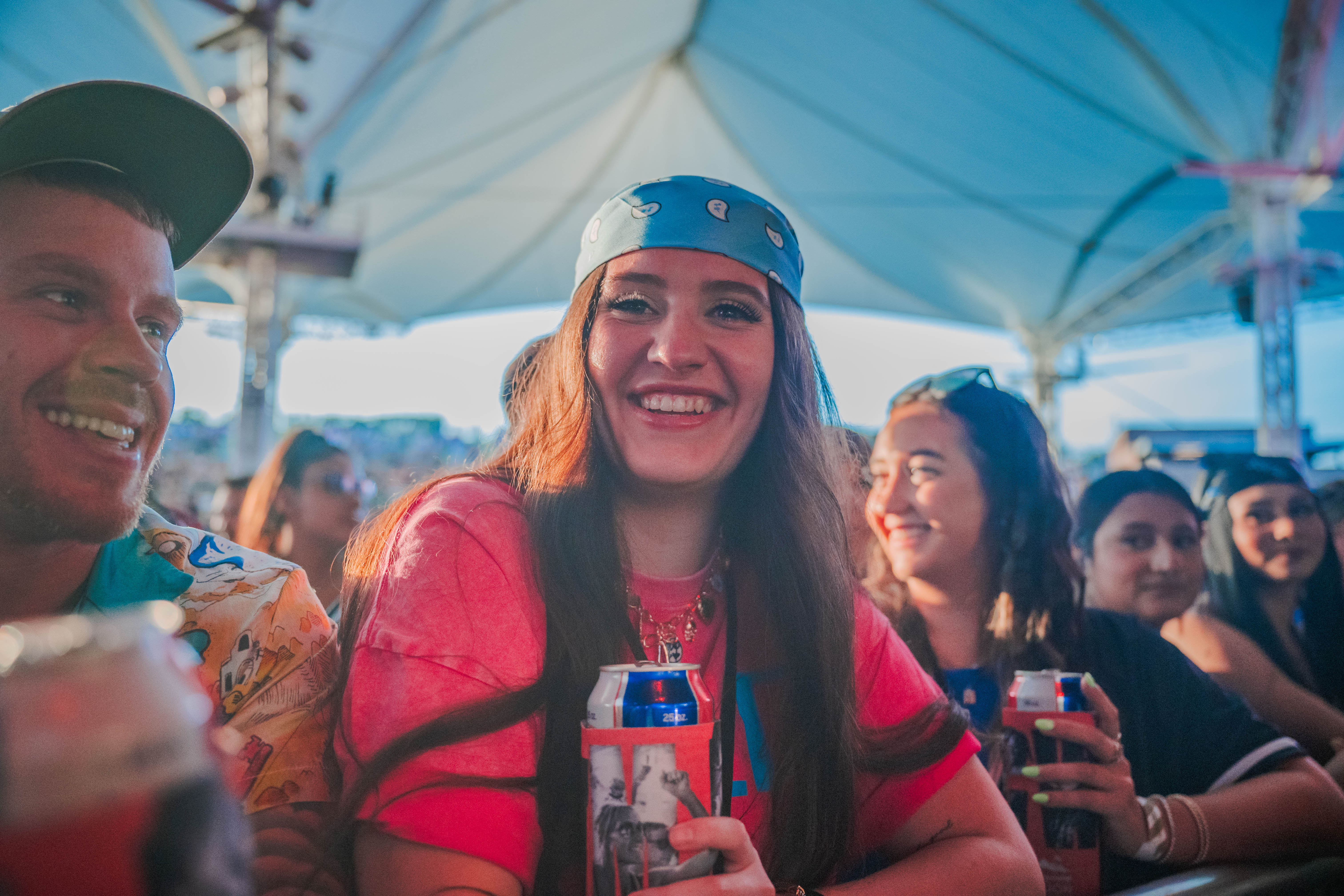Fan enjoying a show from the front row