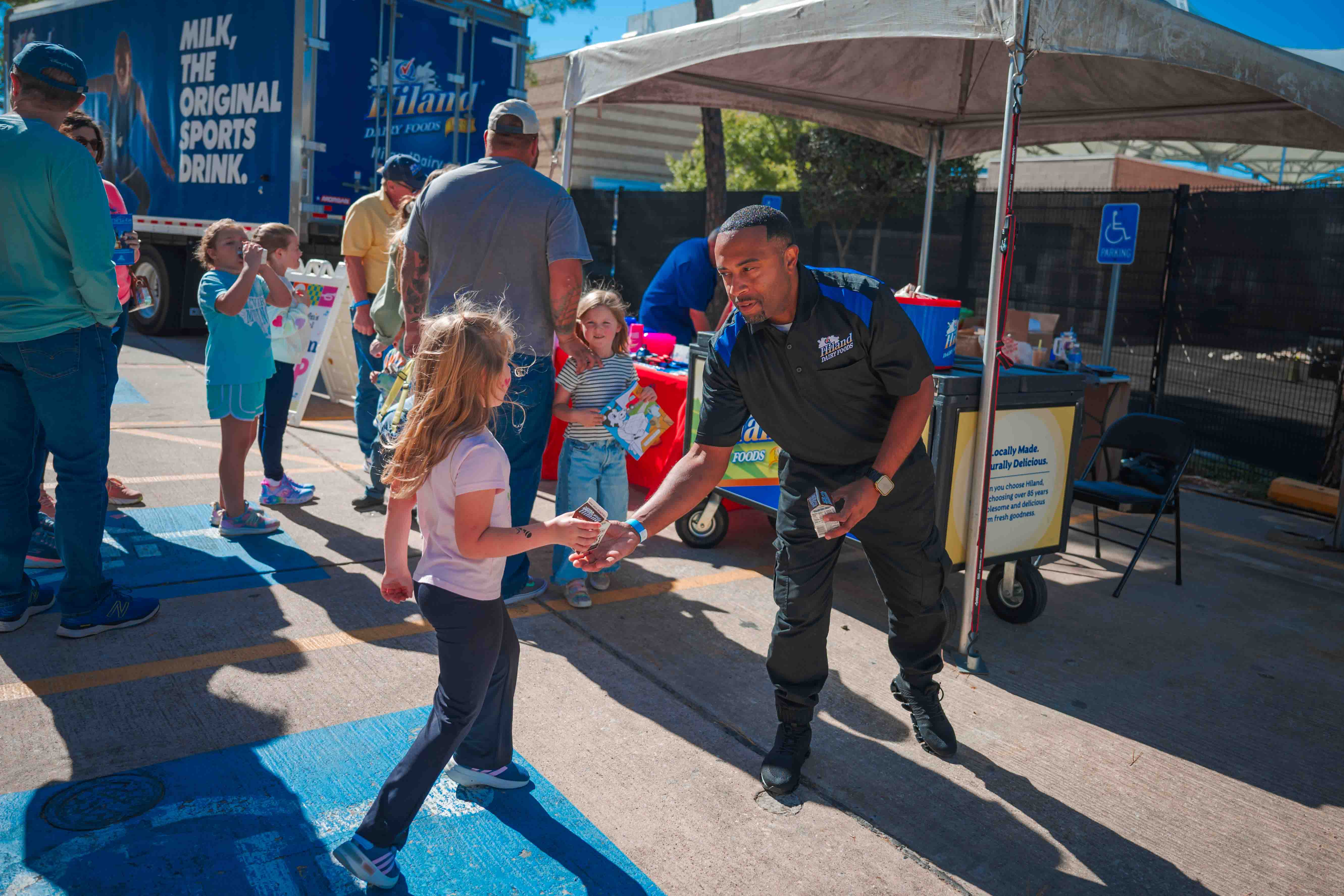 A sponsor-supported activity gives children a playful hands-on challenge.
