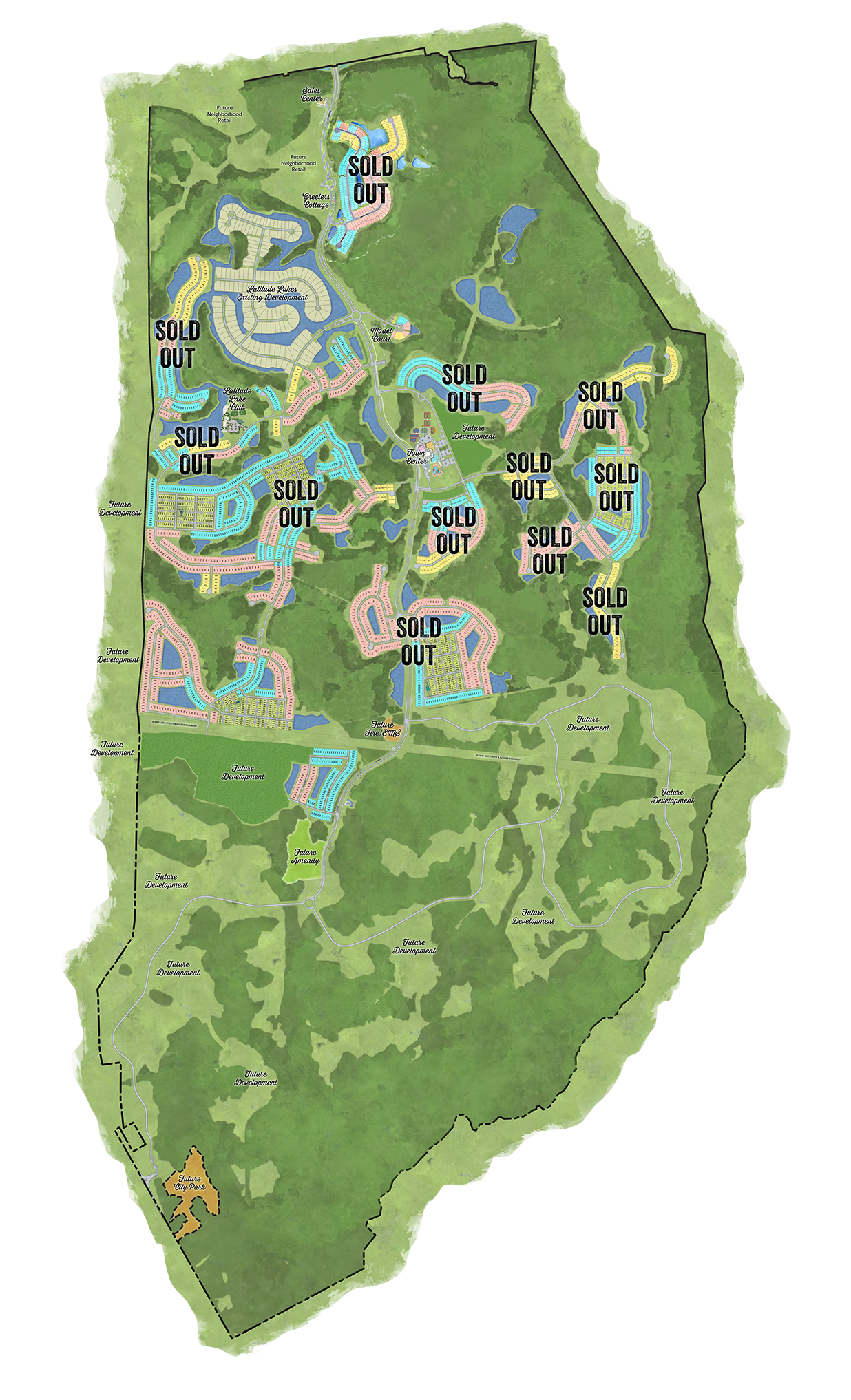 Latitude Margaritaville Hilton Head Plan with areas of community current homesite release and interest