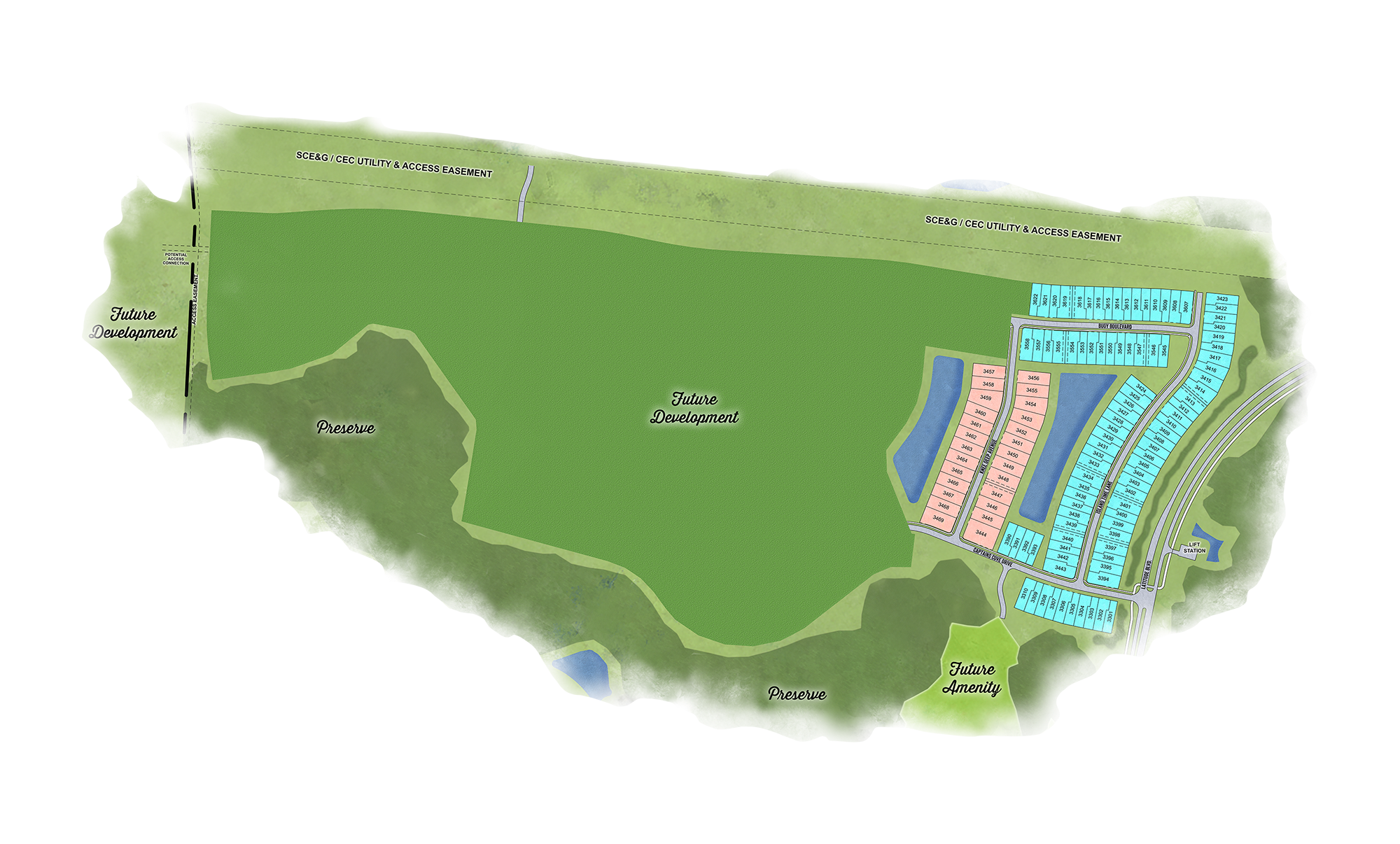 Latitude Margaritaville Hilton Head Plan with areas of community Phase 12 site plan and interest
