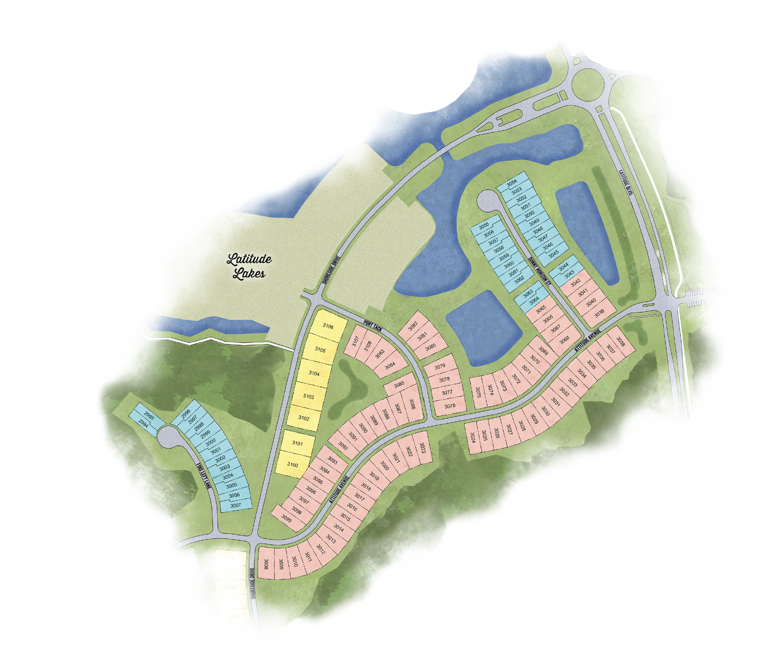 Latitude Margaritaville Hilton Head Plan with areas of community Phase 10 site plan and interest