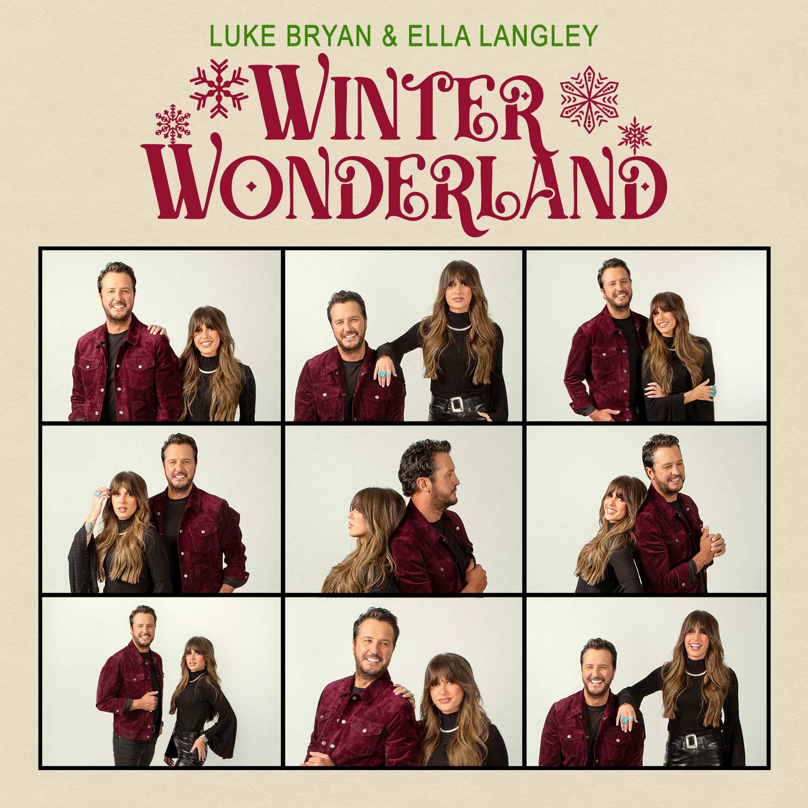 Luke Bryan and Ella Langley Winter Wonderland single cover