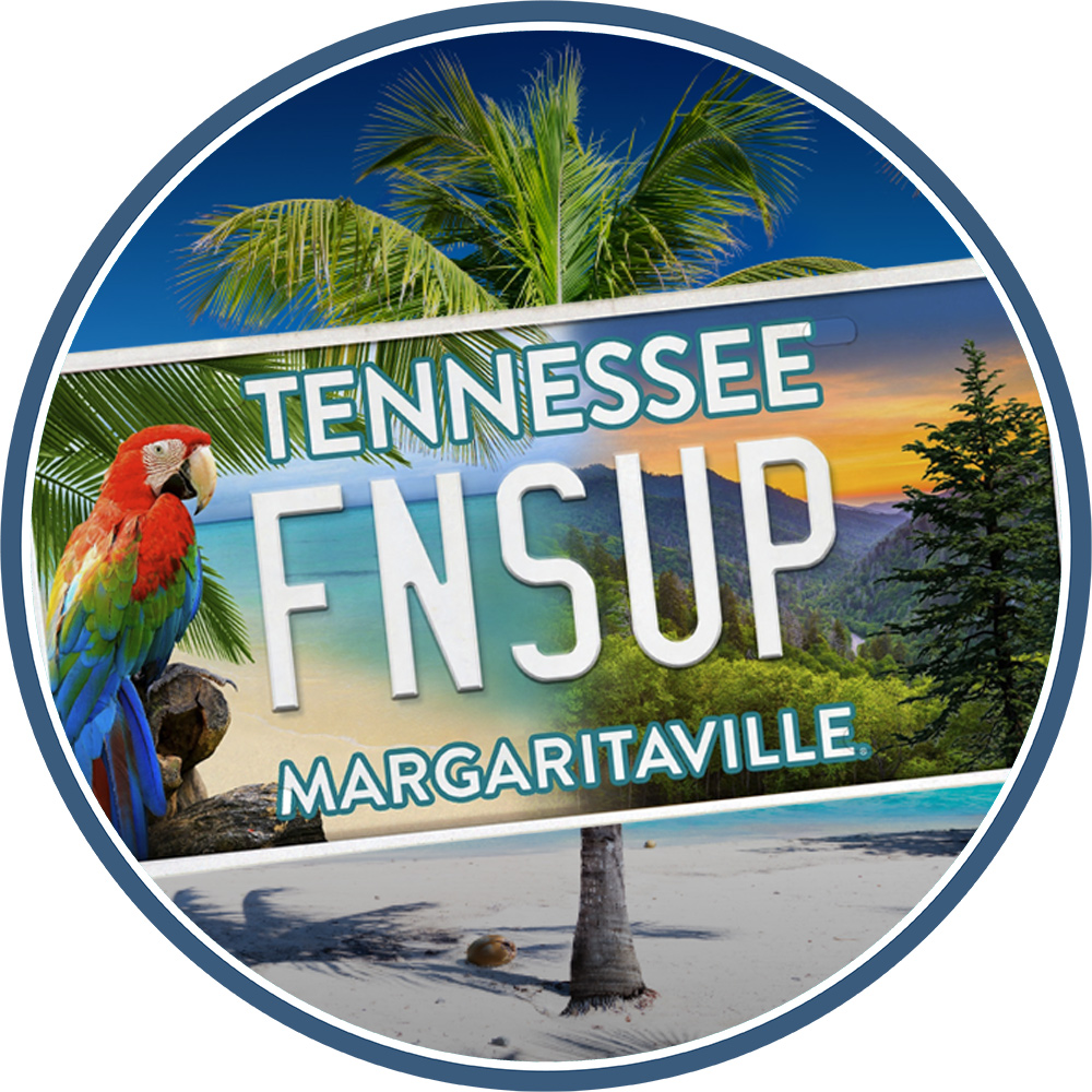 Order your Tennessee “MARGARITAVILLE” Specialty License plate to benefit Singing for Change!