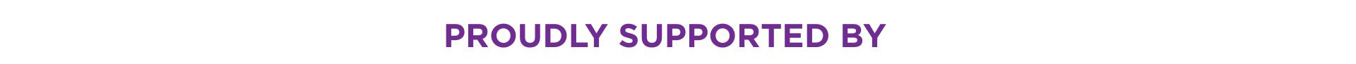 Proudly supported by