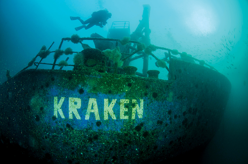 The Kraken after being submerged and converted into an artificial reef. Restoring Nature, Revitalizing Recreation: Where Conservation Meets Play