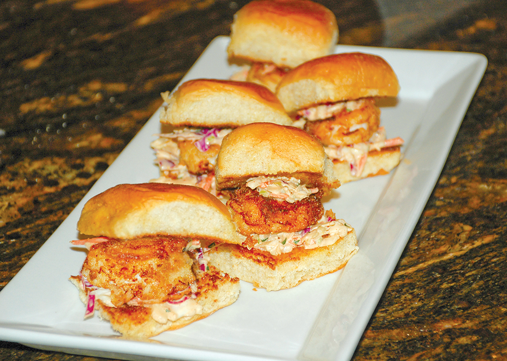 Shrimp Po-Boy Sliders with Remoulade Slaw