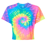 Colortone Women's Tie Dye Crop Top Tee