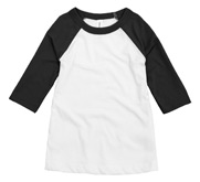 Bella + Canvas Youth 3/4 Sleeve Raglan Tee