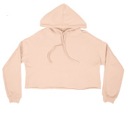 Bella + Canvas Ladies Relaxed Fit Cropped Fleece Hoodie