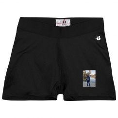 Ladies Athletic Shorts With Logo