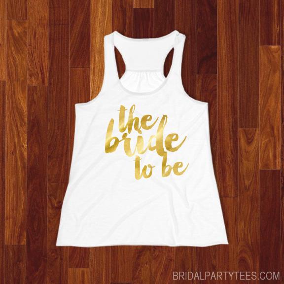 Bride To Be Metallic Text