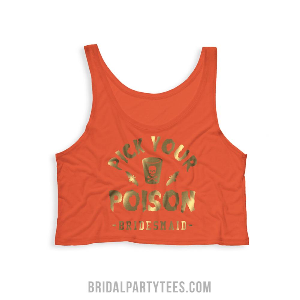 Gold Halloween Pick Your Poison Bridesmaid