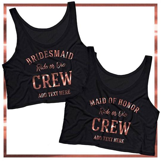 Copper Shiny Bridesmaid Crew