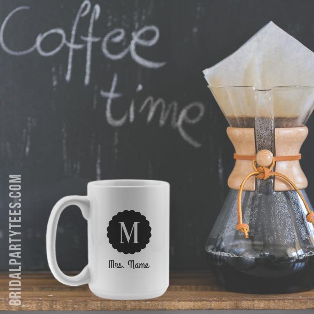 Custom Name Inital Morning Coffee