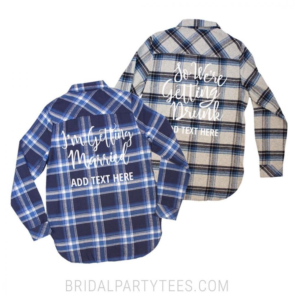Custom Bride Getting Married Plaid