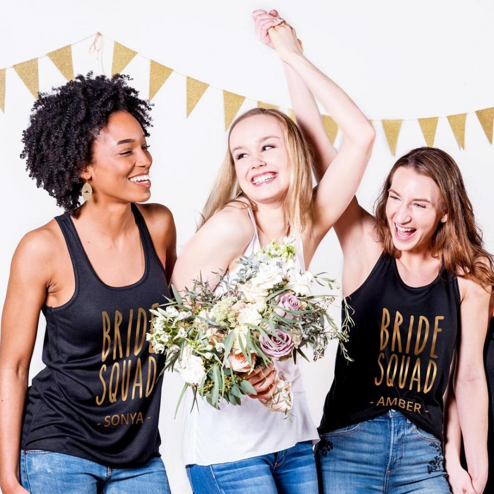 Custom Metallic Bride Squad