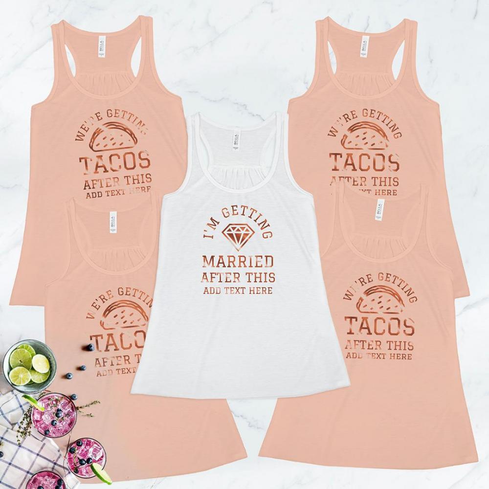 Metallic Getting Married Bachelorette Tank