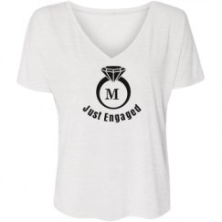 Ladies Flowy Slouchy V-Neck Tee