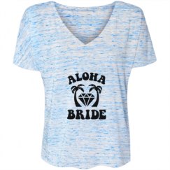 Ladies Flowy Slouchy V-Neck Tee