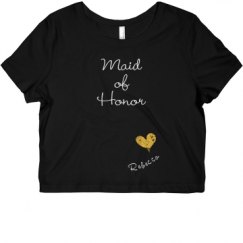 Ladies Slim Fit Crop Top Tee