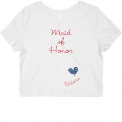 Ladies Slim Fit Crop Top Tee