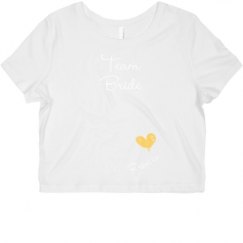 Ladies Slim Fit Crop Top Tee