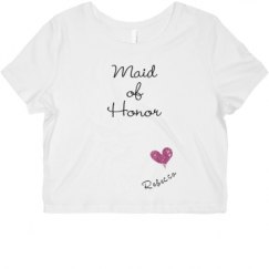 Ladies Slim Fit Crop Top Tee