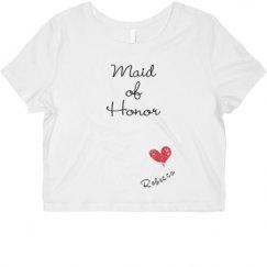 Ladies Slim Fit Crop Top Tee