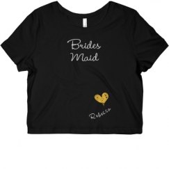 Ladies Slim Fit Crop Top Tee