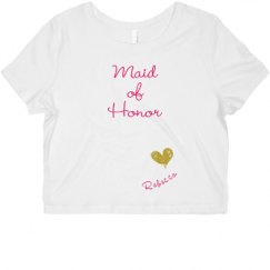 Ladies Slim Fit Crop Top Tee