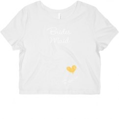 Ladies Slim Fit Crop Top Tee