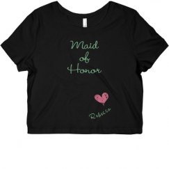 Ladies Slim Fit Crop Top Tee