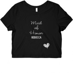 Ladies Slim Fit Crop Top Tee