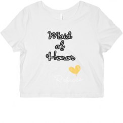 Ladies Slim Fit Crop Top Tee