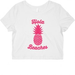 Ladies Slim Fit Crop Top Tee