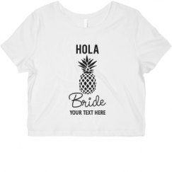 Ladies Slim Fit Crop Top Tee