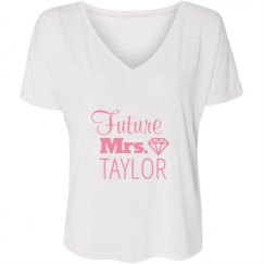 Ladies Flowy Slouchy V-Neck Tee