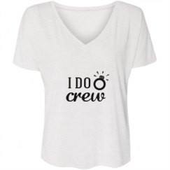 Ladies Flowy Slouchy V-Neck Tee