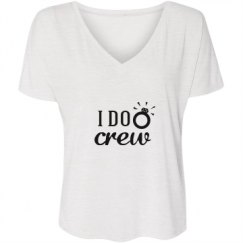 Ladies Flowy Slouchy V-Neck Tee