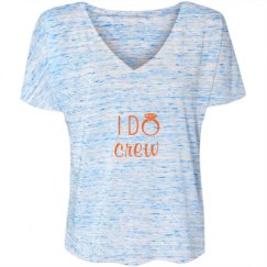 Ladies Flowy Slouchy V-Neck Tee