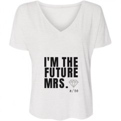 Ladies Flowy Slouchy V-Neck Tee