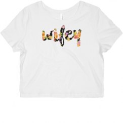 Ladies Slim Fit Crop Top Tee