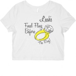 Ladies Slim Fit Crop Top Tee