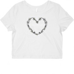 Ladies Slim Fit Crop Top Tee