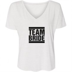 Ladies Flowy Slouchy V-Neck Tee