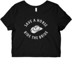 Ladies Slim Fit Crop Top Tee