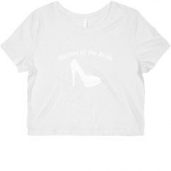 Ladies Slim Fit Crop Top Tee