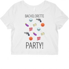 Ladies Slim Fit Crop Top Tee