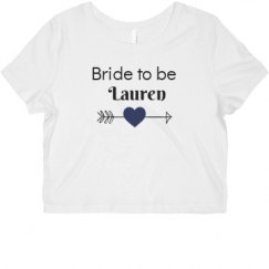 Ladies Slim Fit Crop Top Tee